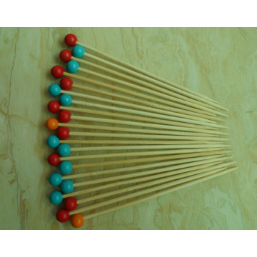 Fancy Beaded Ball End Bamboo Cocktail Picks
